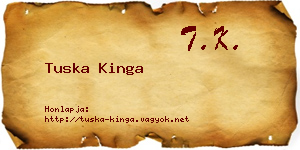 Tuska Kinga névjegykártya