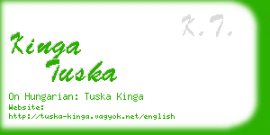 kinga tuska business card